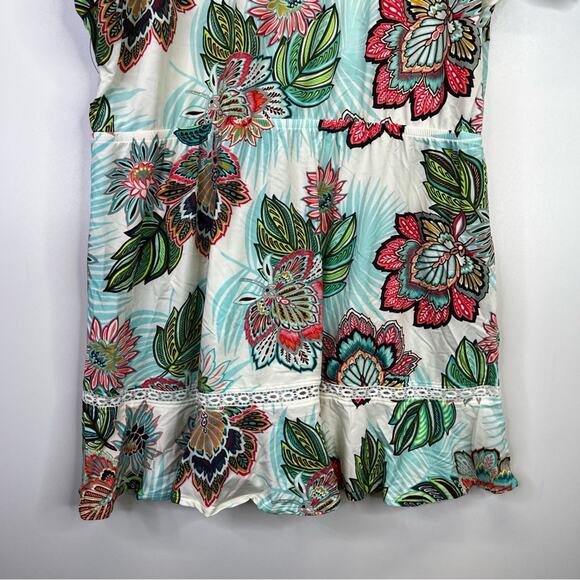 Coco Reef Adorn Printed Tiered Cover Up Swim dress multicolor - L - Picture 10 of 13